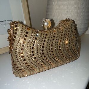 Elegant Gold Evening Clutch